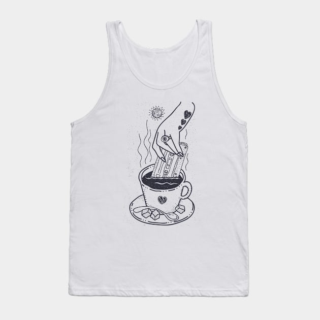 I Like My Coffee With Good Music Taste Tank Top by Marina BH